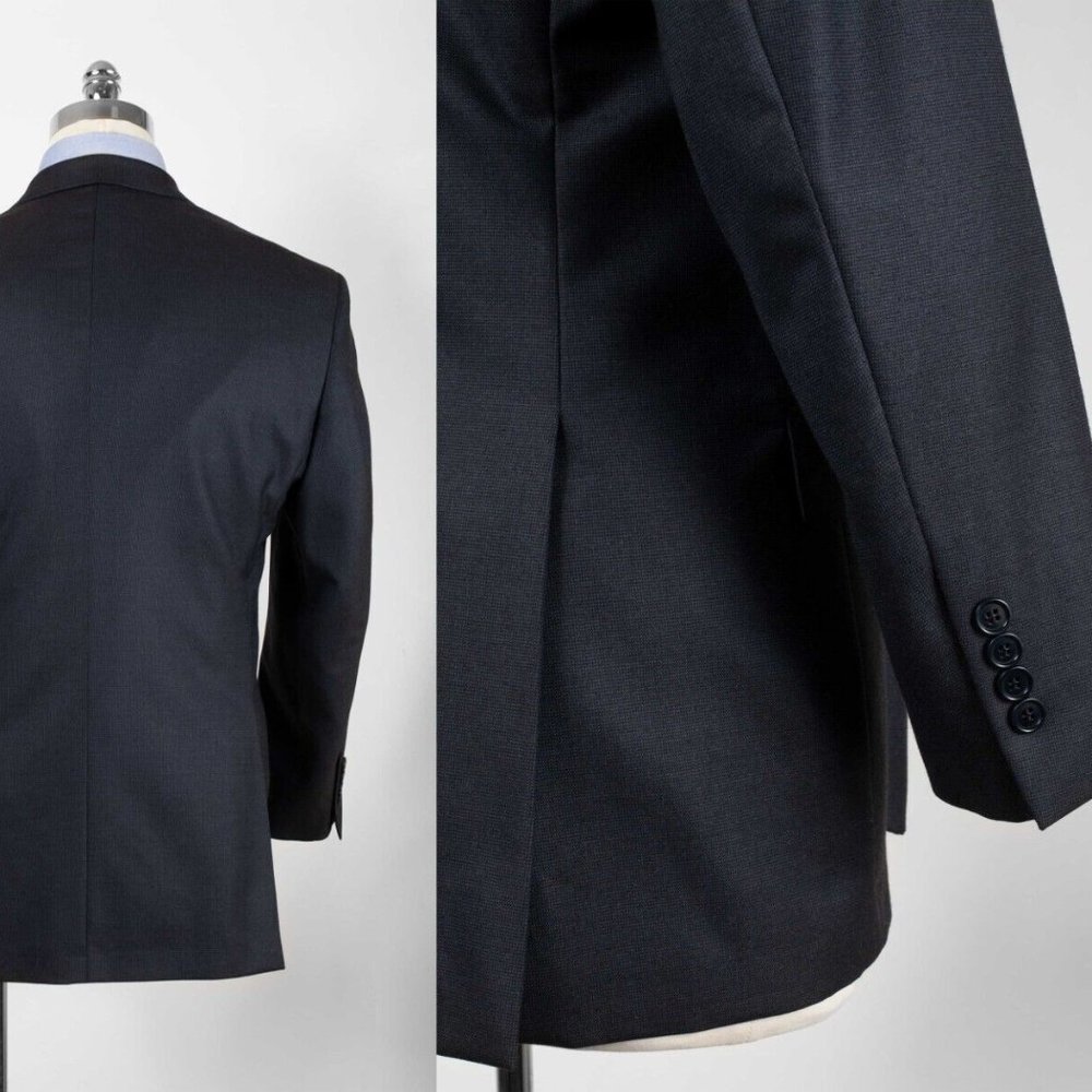 Vintage USA Brooks Brothers 45R Saxxon Madison pinhead weave Suit Jacket Blazer - Picture 3 of 11